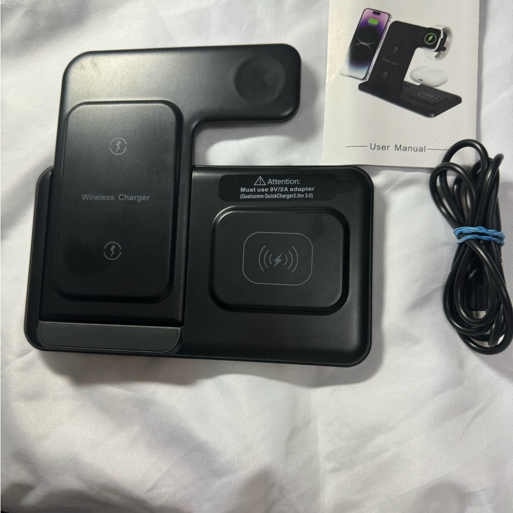Black Wireless Charger Foldable - Picture 1 of 1